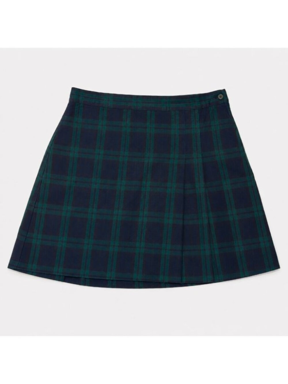 Parker Girls School Uniform Skort Size 11 Navy Green Plaid Tartan